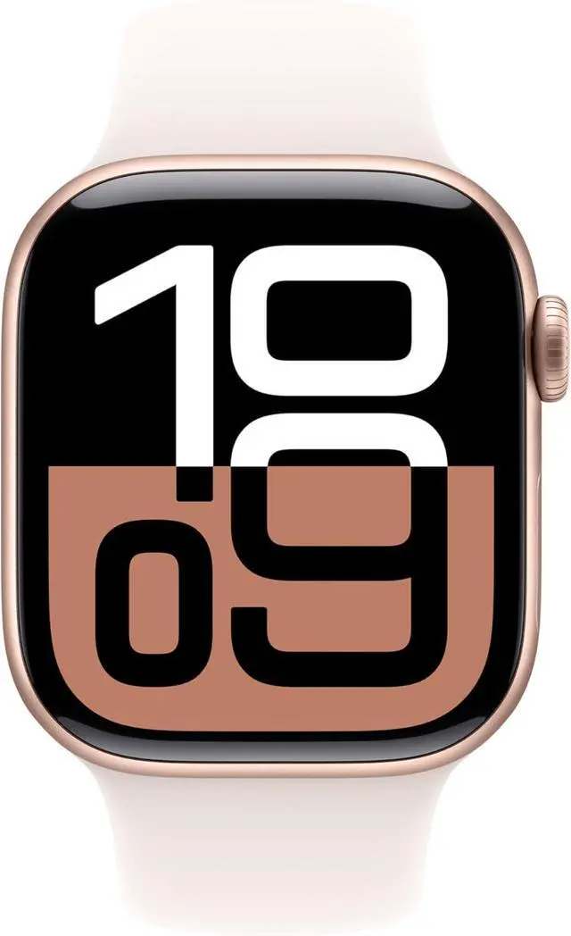 Alt view image 2 of 2 - Apple Watch Series 10 (GPS) 42MM Rose Gold Aluminum Case Light Blush Sport Band