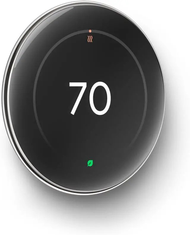 Alt view image 11 of 12 - Google Nest Learning Thermostat GA05551-US (4th Gen) with Temperature Sensor (2nd Gen) - Polished Silver