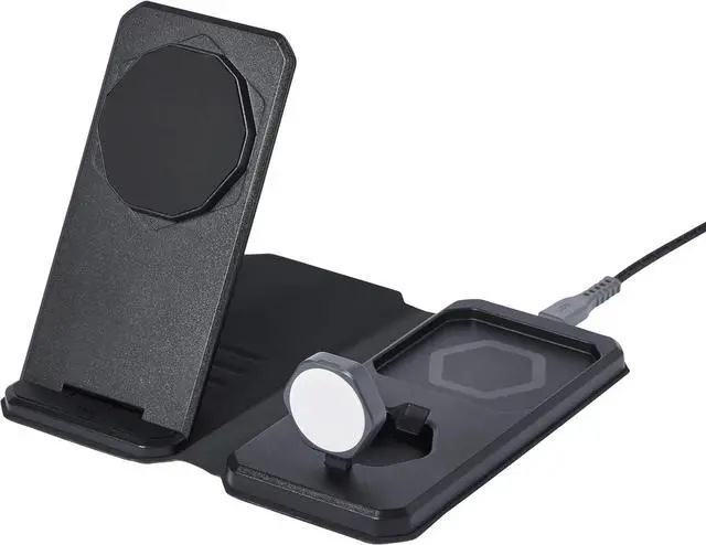 Main image of Urban Armor Gear SRGE 3-in-1 MagSafe Travel Desktop Charger 15W  Black