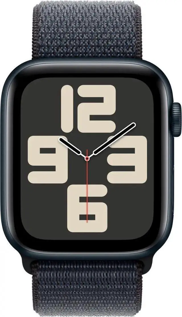 Alt view image 2 of 2 - Apple Watch (GPS) Series SE 2nd Gen 44MM Midnight Aluminum Case Ink Sport Loop