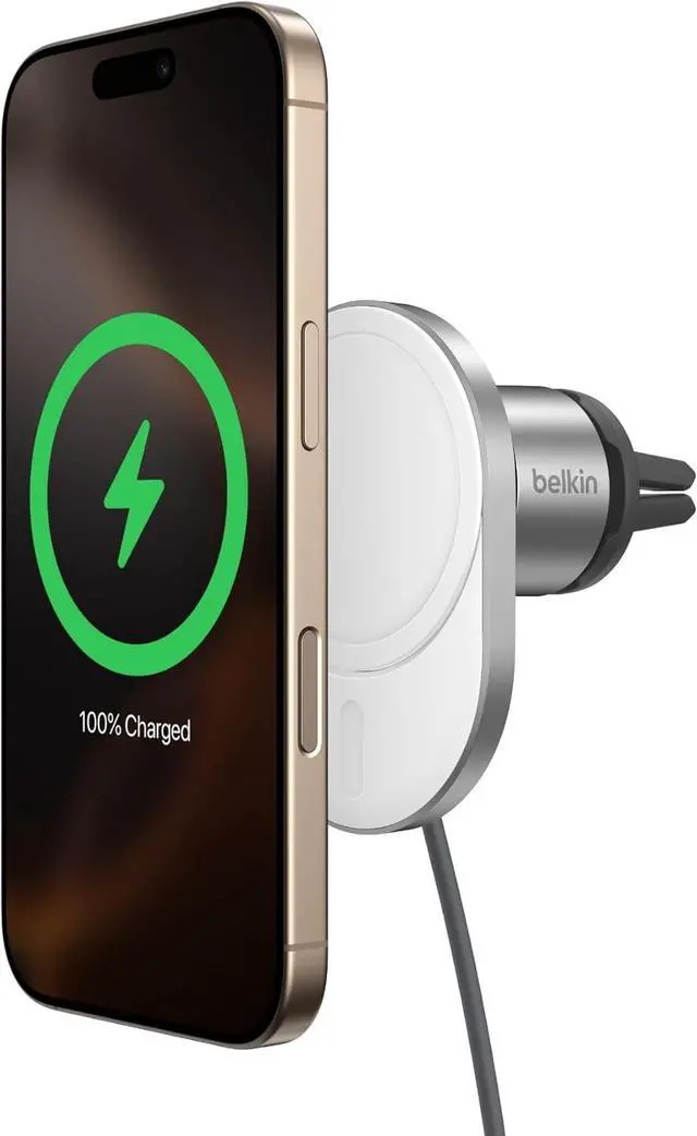 Main image of Belkin BoostCharge Pro Magnetic Car Charger - Gray