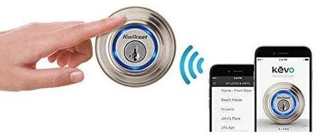 Alt view image 3 of 3 - Kwikset Kevo (1st Gen) Touch-to-open Bluetooth Smart Lock - Polished Brass