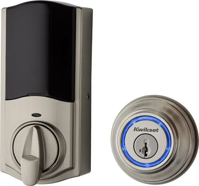 Alt view image 3 of 3 - Kwikset Kevo (2nd Gen) Touch-to-Open Smart Keyless Deadbolt Lock - Satin Nickel
