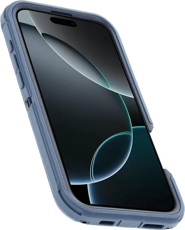 Alt view image 2 of 3 - OtterBox COMMUTER SERIES Case for iPhone 16 Pro Max - Baby Blue Jeans (Blue)