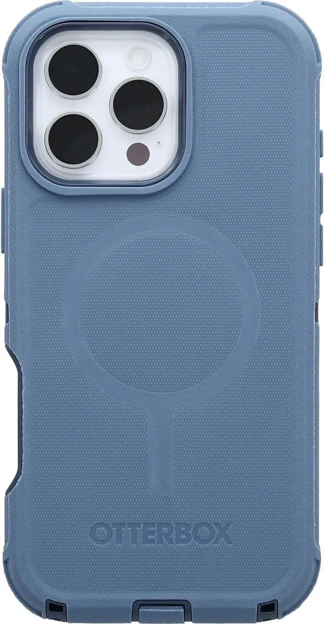 Alt view image 3 of 3 - OtterBox COMMUTER SERIES Case for iPhone 16 Pro Max - Baby Blue Jeans (Blue)