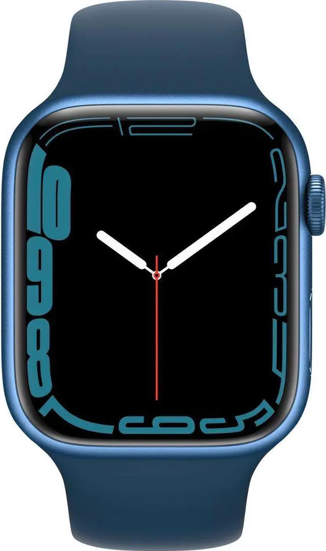 Alt view image 2 of 4 - Apple Watch Series 7 GPS + LTE w/ 45MM Blue Aluminum Case Abyss Blue Sport Band