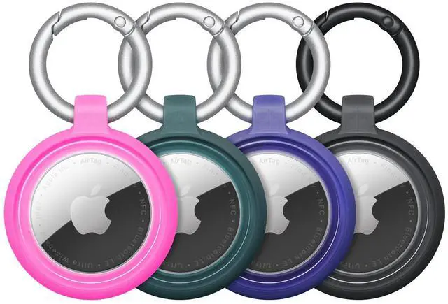 Main image of OtterBox LUMEN SERIES AirTag Case - 4 Pack - Ocean Life (Black/Green/Blue/Pink)