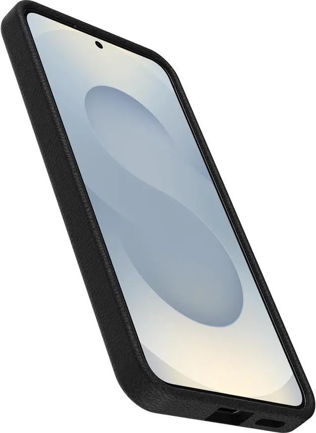 Alt view image 2 of 3 - OtterBox SYMMETRY SERIES Cactus Leather Case for Galaxy S25 - Noir Ash (Black)