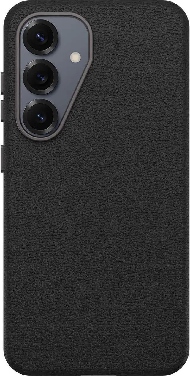 Alt view image 3 of 3 - OtterBox SYMMETRY SERIES Cactus Leather Case for Galaxy S25 - Noir Ash (Black)