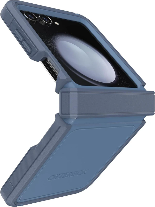 Alt view image 4 of 4 - OtterBox DEFENDER SERIES XT Case for Samsung Galaxy Z Flip5 - Baby Blue Jeans (Blue)