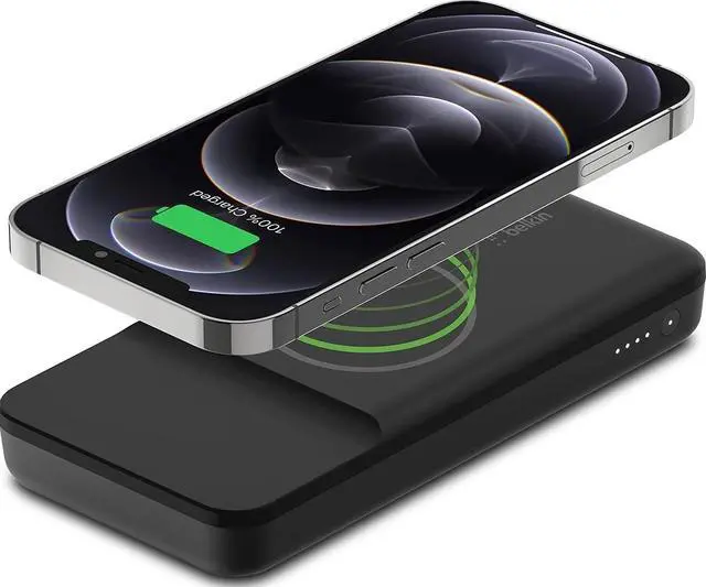 Alt view image 4 of 4 - Belkin BoostCharge Magnetic 10k MAh Power Bank - Black