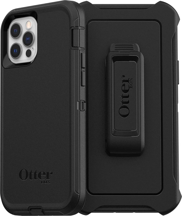 Main image of OtterBox DEFENDER SERIES Case for iPhone 12 & iPhone 12 Pro - Black