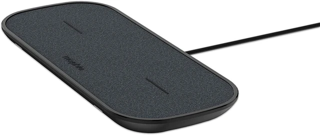 Main image of Mophie Dual Wireless Charging Pad for iPhone & Qi-Enable Smartphones - Black