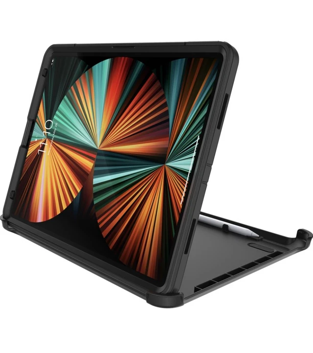 Alt view image 2 of 3 - OtterBox DEFENDER SERIES Case for iPad Pro 12.9-inch (3rd - 6th gen) - Black