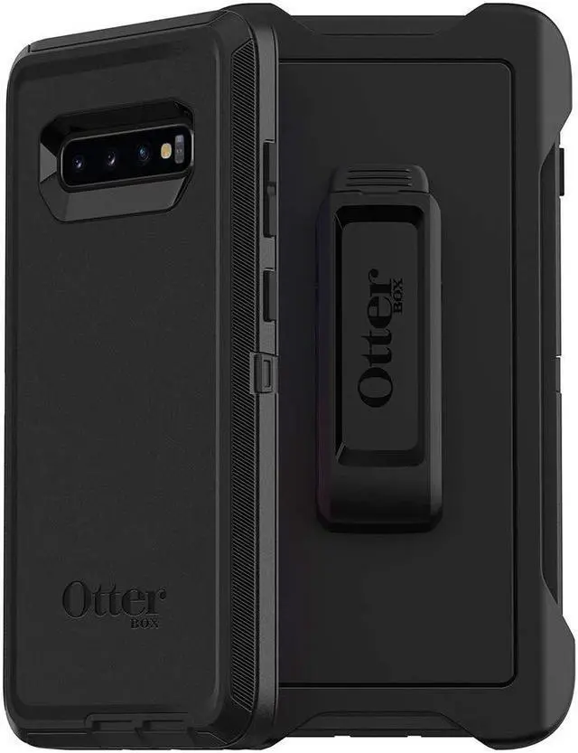 Main image of OtterBox DEFENDER SERIES Case & Holster for Galaxy S10 Plus (ONLY) - Black