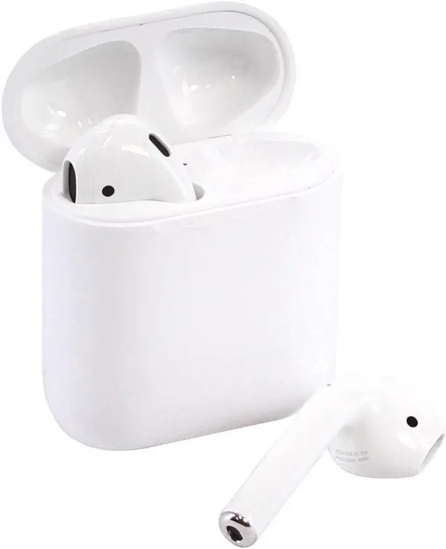 Alt view image 8 of 19 - Apple AirPods 2 White with Charging Case In Ear Headphones MV7N2AM/A