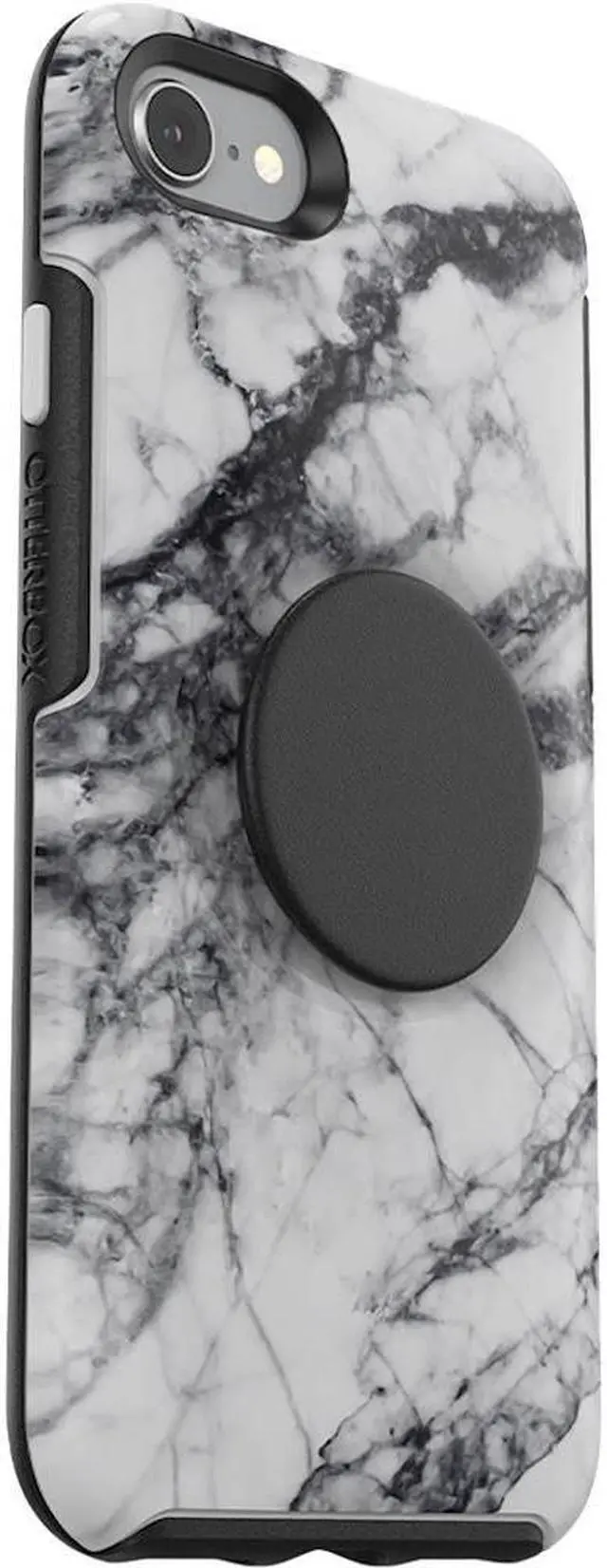 Alt view image 2 of 5 - OtterBox + POP SYMMETRY Case for Apple iPhone 7 / Apple iPhone 8 - White Marble