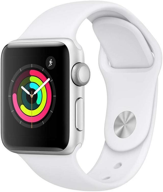 Apple Watch Series 3 GPS w/ 38MM Silver Aluminum Case & White