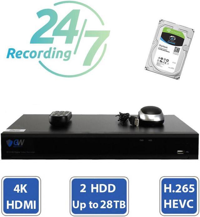 Alt view image 6 of 7 - GW 4K UltraHD 8MP Smart AI Face Recognition Human/Vehicle Detection Security Camera System, 8-channel H.265 UHD 4K NVR, 4 x 4K 8 Megapixel Waterproof Bullet PoE IP Cameras, 2TB HDD