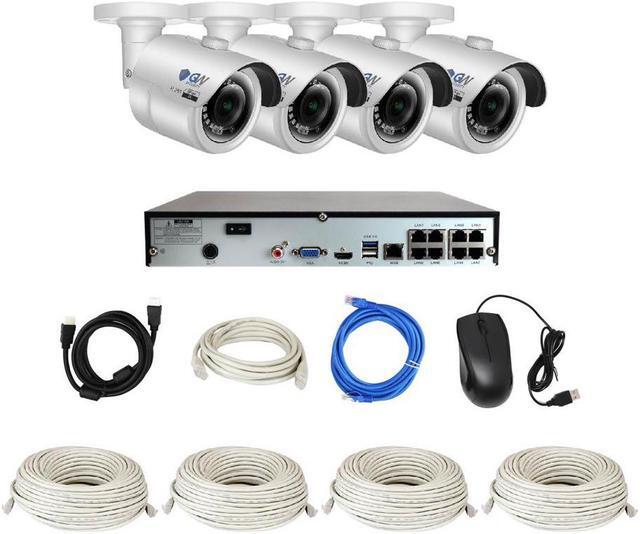 Alt view image 7 of 7 - GW 4K UltraHD 8MP Smart AI Face Recognition Human/Vehicle Detection Security Camera System, 8-channel H.265 UHD 4K NVR, 4 x 4K 8 Megapixel Waterproof Bullet PoE IP Cameras, 2TB HDD