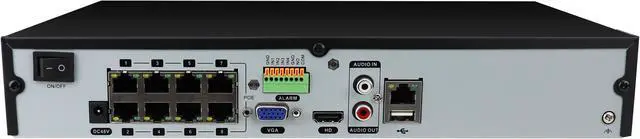 Alt view image 2 of 2 - GW7808NP Ultra HD Onvif 4K NVR 8 Channel H.265 / H.264 Built-in PoE Ports, Compatible with 4K 8MP/5MP/4MP/3MP/2MP/1MP IP Cameras Support up to 24TB HDD Customizable Recording Smart GW7808NP NVR