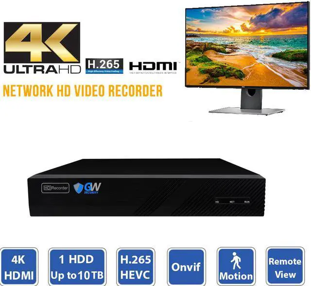 Alt view image 7 of 7 - GW Built-in microphone PoE IP Security System, 8CH 4K H.265 NVR with 8 x 5MP 1920P IP Camera, Day/Night Weather Proof, Video Audio Power All Thru One Ethernet Cable, 2TB