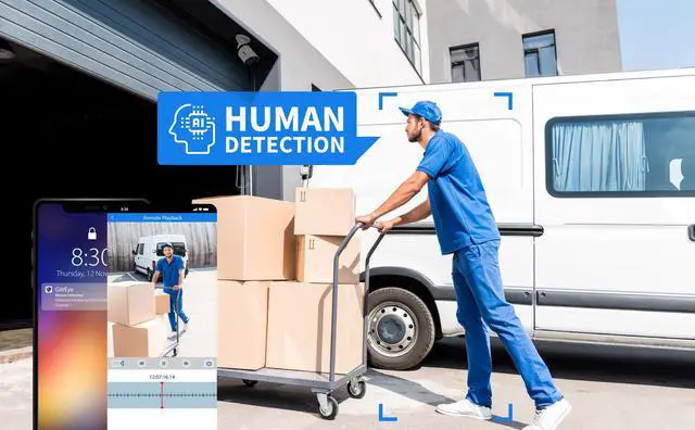 Alt view image 5 of 7 - GW Security 8 Channel 4K (4X 1080P) CCTV AI Surveillance DVR System with 4 x Ultra 8.0MP HD 4K 2160P AI Human Detection Waterproof Security Cameras,100ft IR Night Vision, 1TB Hard Drive