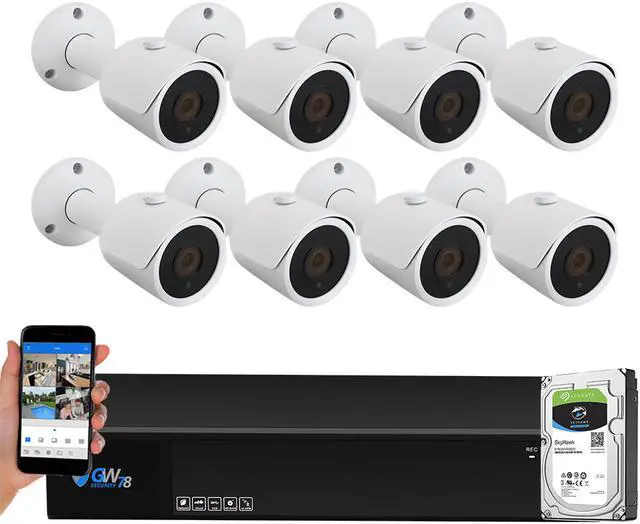 Main image of GW Security 8 Channel 5MP (2.5X 1080P) CCTV AI Surveillance DVR System with 8 x Super 5.0MP HD 1920p AI Human Detection Waterproof Security Cameras,100ft IR Night Vision, 2TB Hard Drive
