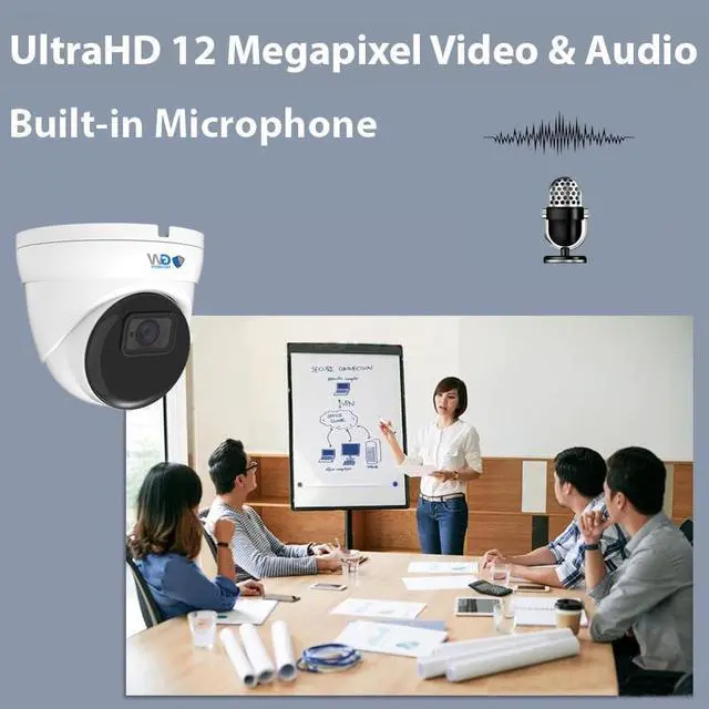 Alt view image 7 of 7 - GW Security UltraHD 12MP 4K @30FPS 8 Channel H.265+ NVR Security Camera System, 4 x 12MP Microphone Color Night Vision Dome PoE IP Cameras, Smart AI Face Recognition Human/Vehicle Detection, 2TB HDD