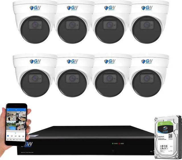 Main image of GW Security UltraHD 12MP 4K @30FPS 8 Channel H.265+ NVR Security Camera System, 8 x 12MP Microphone Color Night Vision Dome PoE IP Cameras, Smart AI Face Recognition Human/Vehicle Detection, 4TB HDD