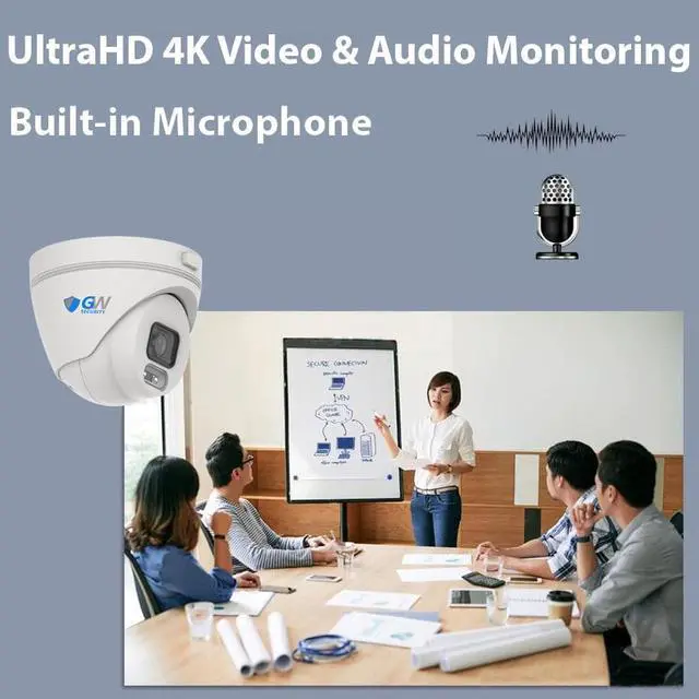 Alt view image 6 of 7 - GW Security 16 Channel 4K DVR 5MP CCTV AI Surveillance System with 12 x 5MP HD 1920p AI Face/Human/Vehicle Detection Waterproof Microphone Turret Security Cameras, 4TB Hard Drive