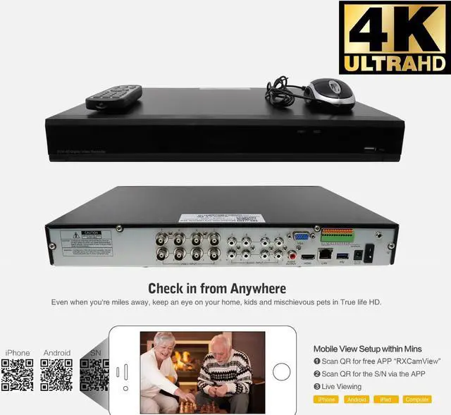 Alt view image 3 of 7 - GW Security 8 Channel 4K DVR 5MP CCTV AI Surveillance System with 4 x 5MP HD 1920p AI Face/Human/Vehicle Detection Waterproof Microphone Bullet Security Cameras, 1TB Hard Drive