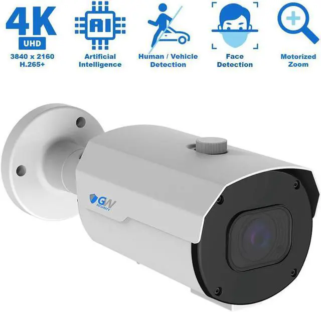 Alt view image 2 of 7 - GW Security 32 Channel 8MP UltraHD 4K (3840x2160) Audio & Video Motorized Zoom Smart AI Home NVR Security System - 32 x Bullet 8 Megapixel 2.8-12mm 4X Optical Zoom Waterproof Microphone IP PoE Cameras