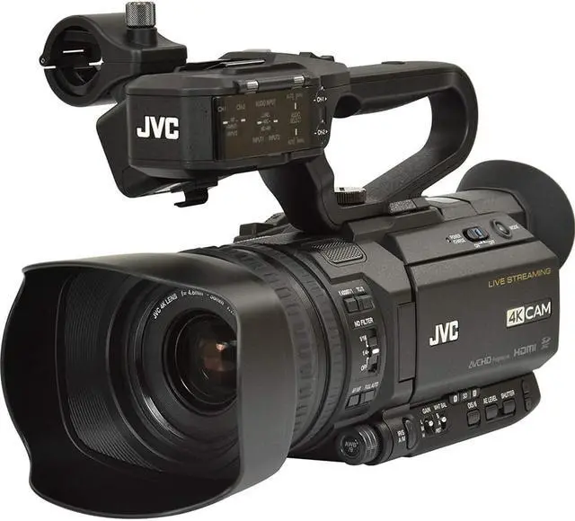 Alt view image 10 of 15 - JVC GY-HM250 12.4MP 4K UHD Camcorder with FHD Live Streaming, 12x Optical Zoom