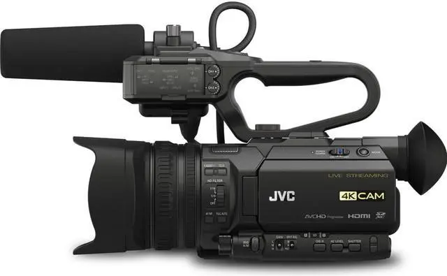 Alt view image 9 of 15 - JVC GY-HM250 12.4MP 4K UHD Camcorder with FHD Live Streaming, 12x Optical Zoom