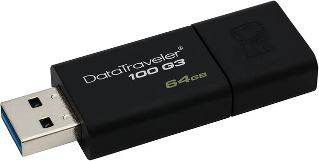 Alt view image 3 of 6 - KINGSTON DT100G3/64GB-2P 64GB USB 3.0 DataTraveler