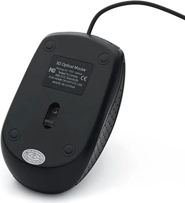 Alt view image 3 of 3 - Verbatim Bravo 98106 Black 1 x Wheel Wired Optical Mouse
