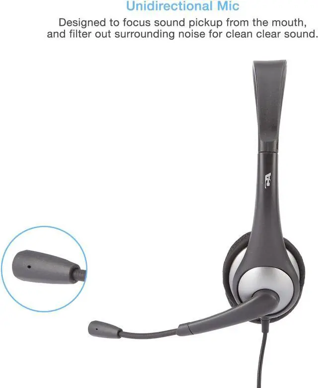 Alt view image 4 of 4 - CYBER ACOUSTICS AC-204 HEADSET