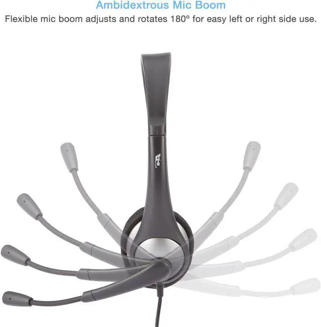 Alt view image 3 of 4 - CYBER ACOUSTICS AC-204 HEADSET