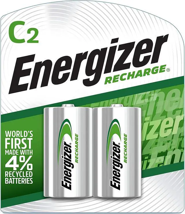 Alt view image 2 of 2 - ENERGIZER Recharge 1.2V 2500mAh Size C Ni-MH Rechargeable Battery, 2-Pack