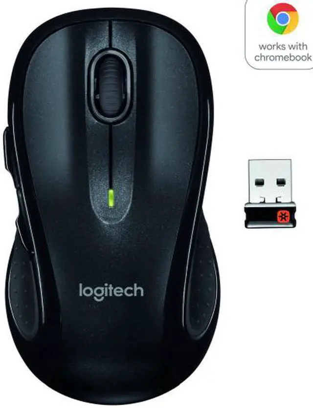 Alt view image 3 of 3 - Logitech Advanced Full Size Wireless Mouse, Black