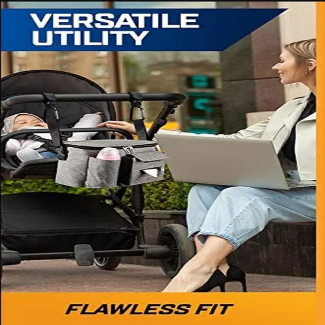 Alt view image 6 of 7 - LilFe Multi-Purpose utility cart, stroller, office cart Hooks for hanging computer Bag and other Electronic Accessories- Very convenient to carry & use anywhere- High grade Metal Hooks.
