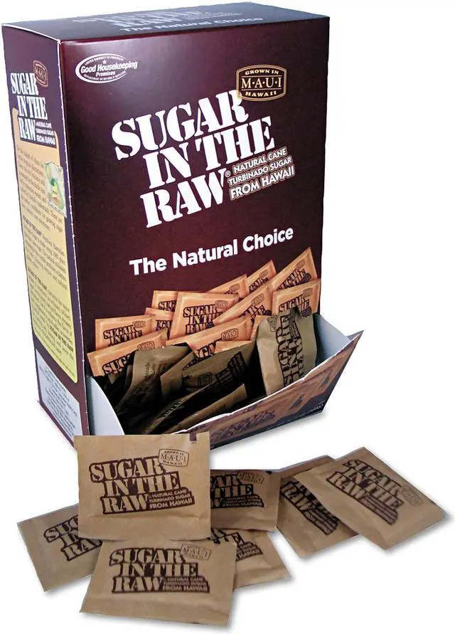 Alt view image 3 of 6 - Unrefined Sugar Made From Sugar Cane, 200 Packets/Box