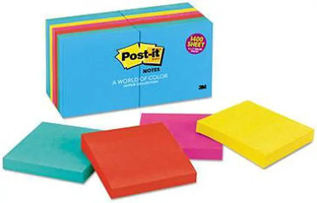 Alt view image 2 of 4 - Post-it Notes - Original Pads in Jaipur Colors, 3 x 3, 100,Pad/14 Pads-Pack