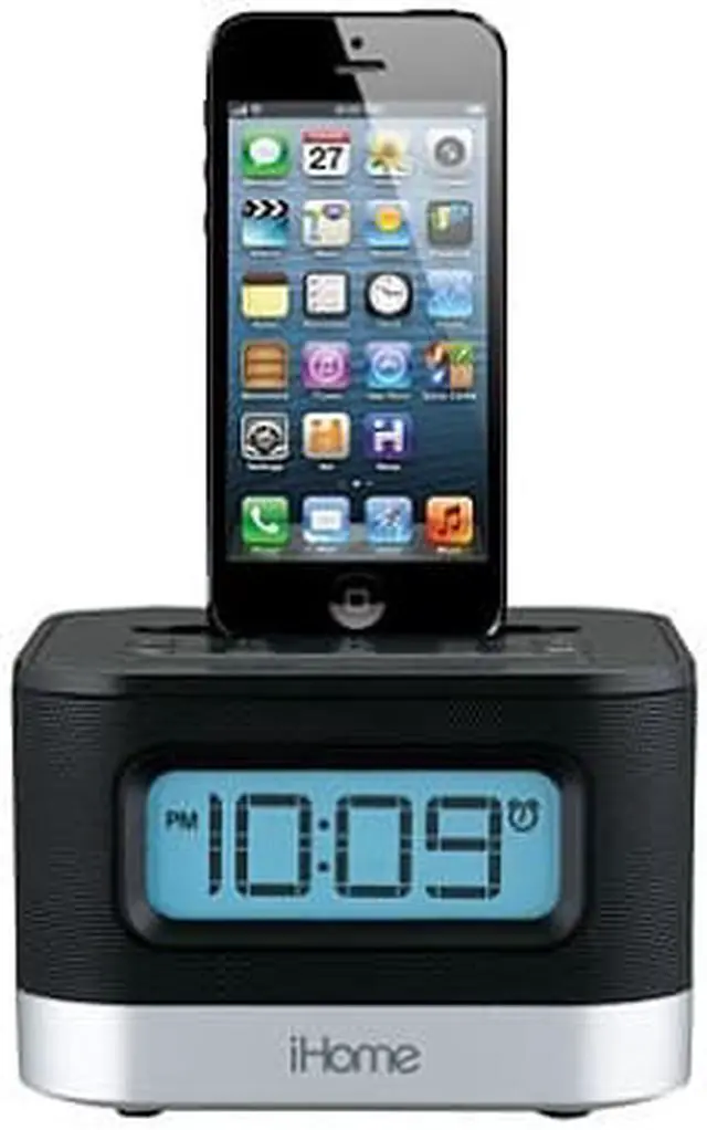 Alt view image 5 of 17 - IHOME IPL8B Stereo FM Clock Radio with Lightning Dock & Play (Black)