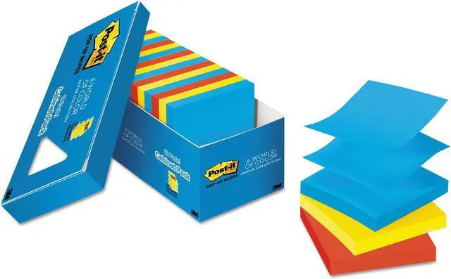 Alt view image 4 of 18 - Original Pop-up Refill 3 x 3 Assorted Jaipur Colors 100-Sheet 18/Pack