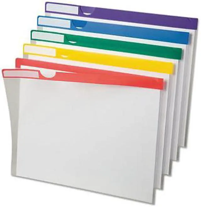 Main image of Pendaflex Clear Poly Index Folders Letter Assorted Colors 10/Pack 50981