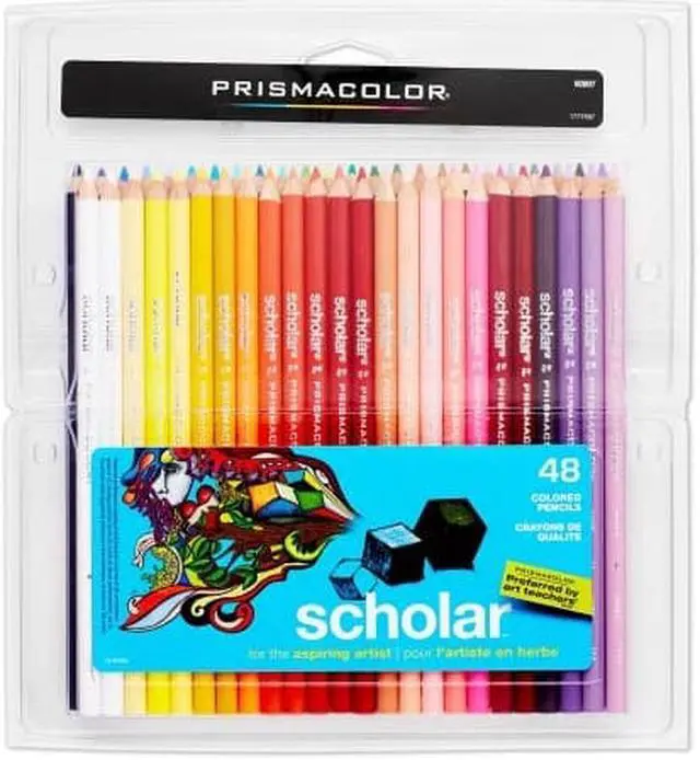 Alt view image 2 of 7 - Scholar Colored Woodcase Pencils, 48 Assorted Colors/Set