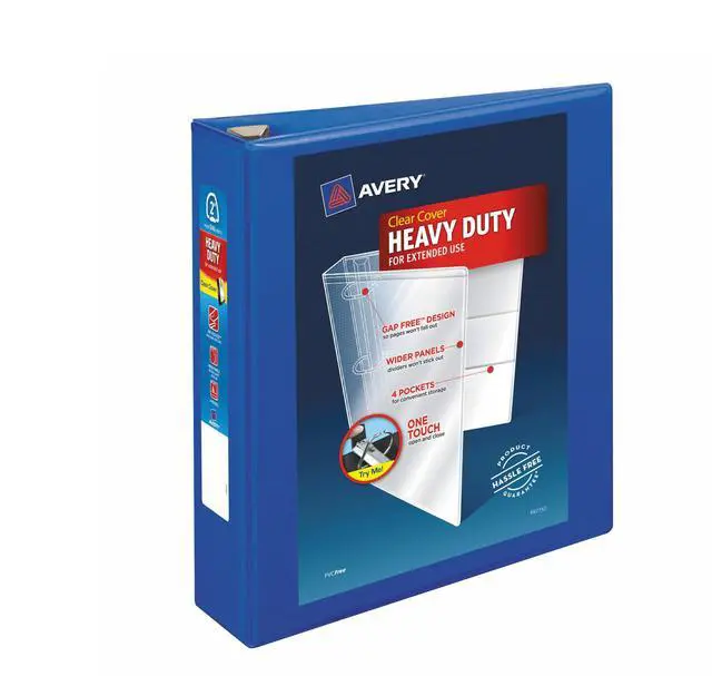 Alt view image 5 of 13 - Avery Heavy-Duty View Binder w/Locking EZD Rings 2" Cap Pacific Blue 79778