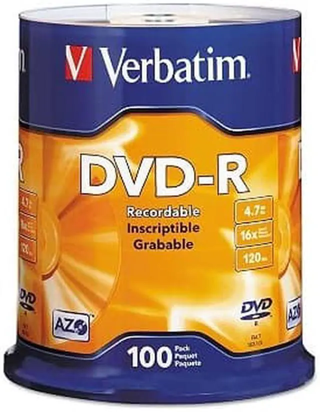 Alt view image 5 of 7 - DVD-R Discs, 4.7GB, 16x, Spindle, Matte Silver, 100/Pack